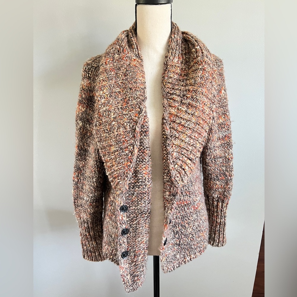 Cozy Brown Knit Sweater Talbots XP